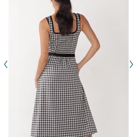 NWOT Draper James sleeveless RSVP midi dress black and cream. Size xs - Picture 6 of 8